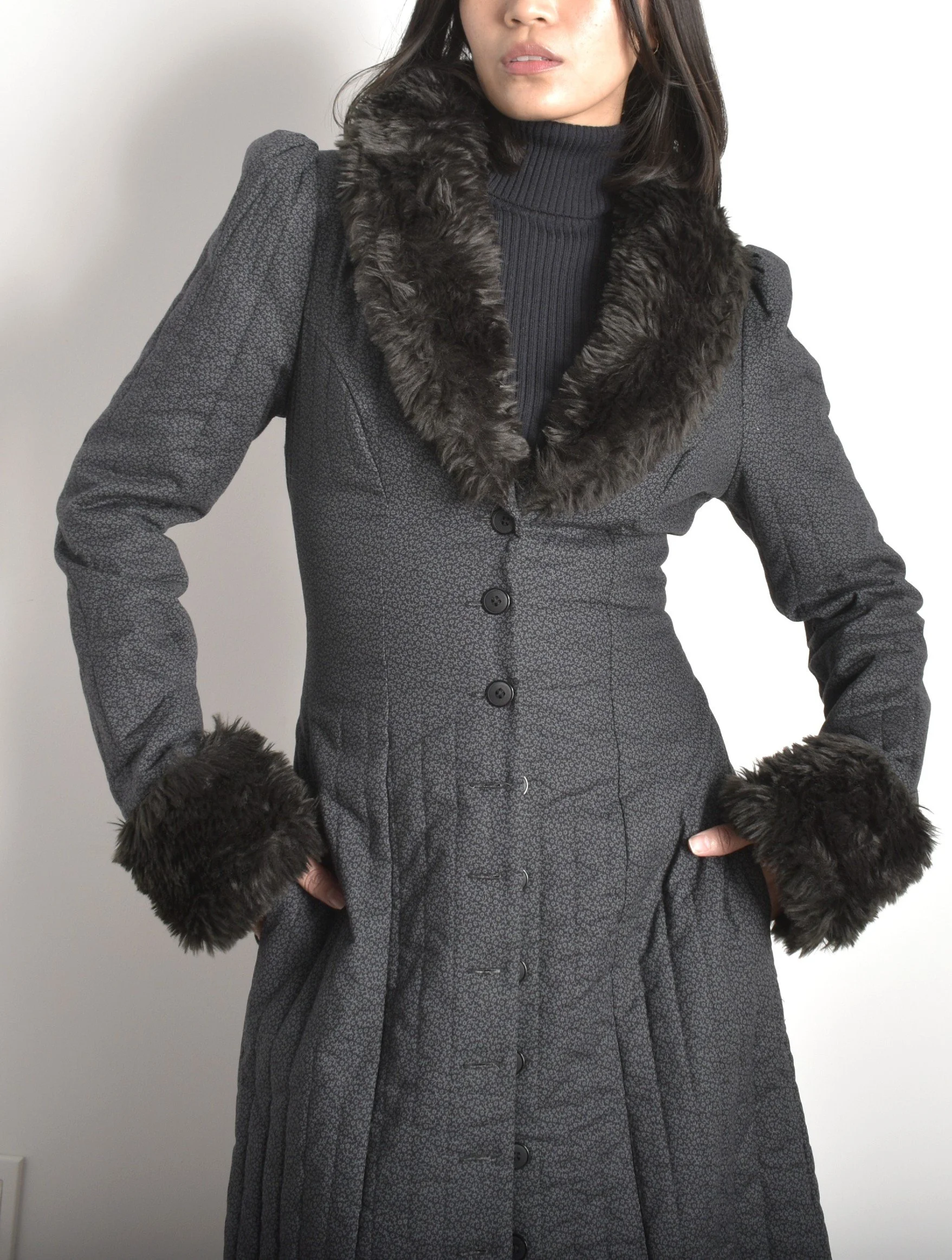 90s Betsey Johnson Quilted Corset Coat-S/M — La Poubelle Vintage